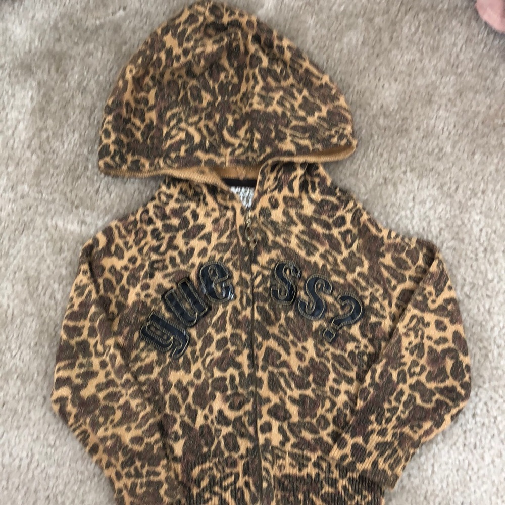 Guess leopard jacket -2t